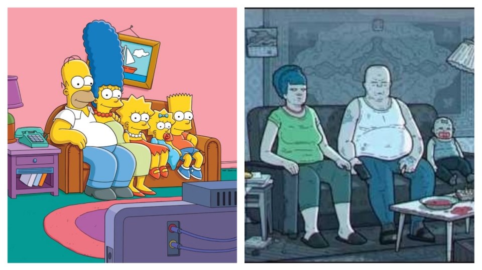 Znělka seriálu Simpsonovi v ruském stylu